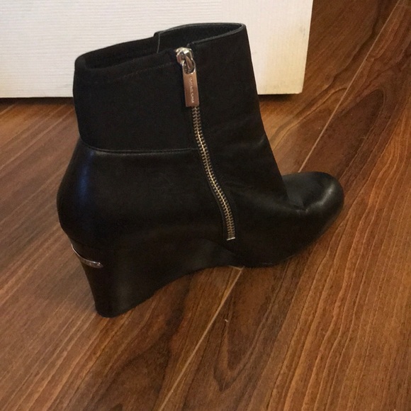 Michael Kors Black Bromley Wedge Booties - Picture 3 of 4